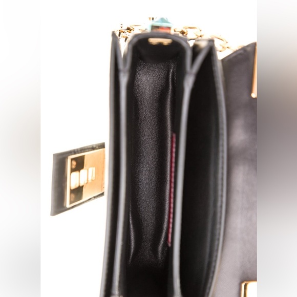 NEW Valentino Garavani Runway Monochrome Leather Striped B Rockstud Chain Bag - Picture 6 of 9